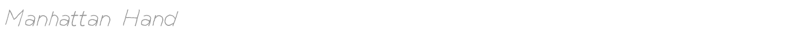 Manhattan Hand font preview